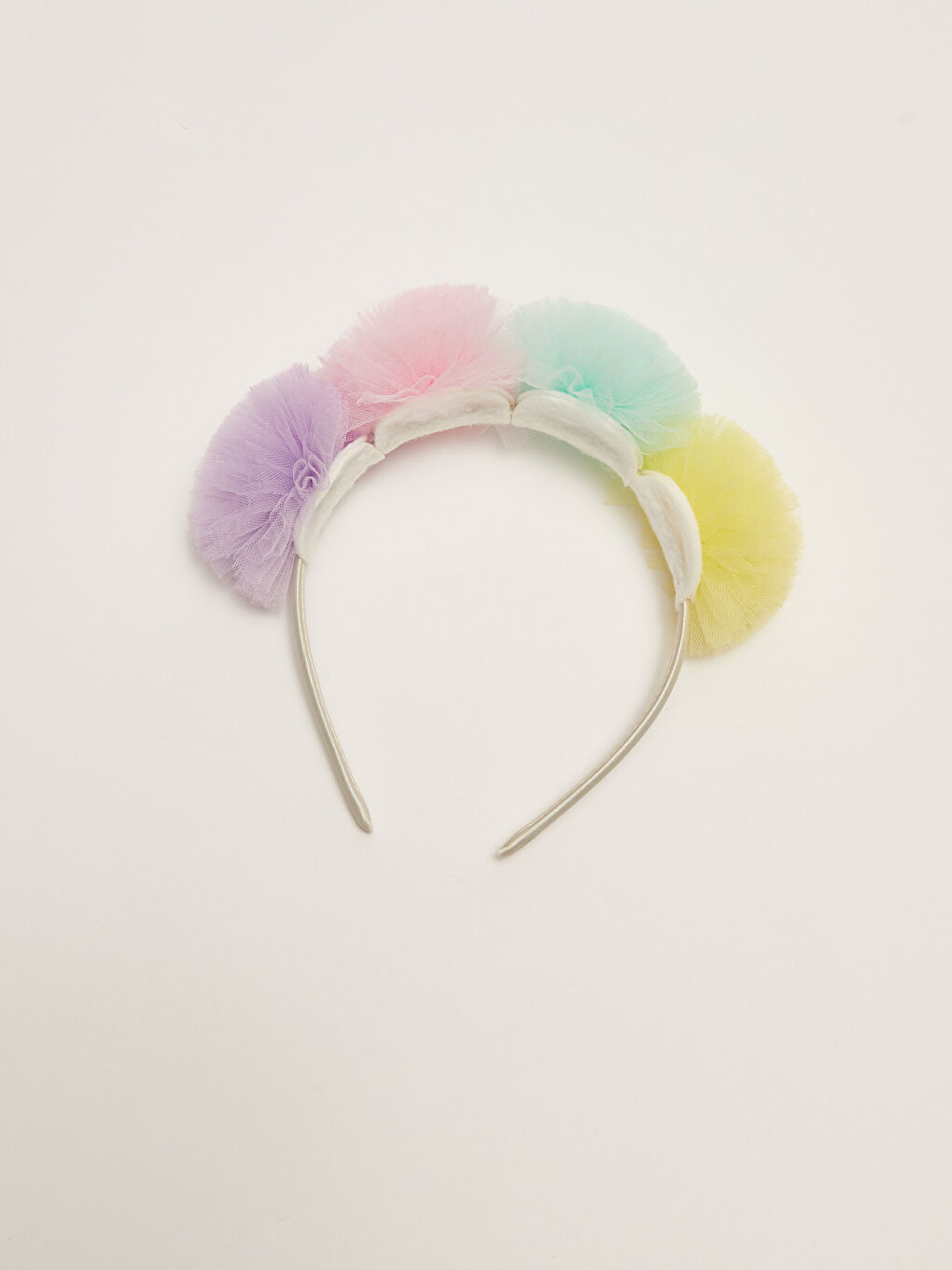 Karışık Tül Ponponlu Kız Çocuk Taç-1