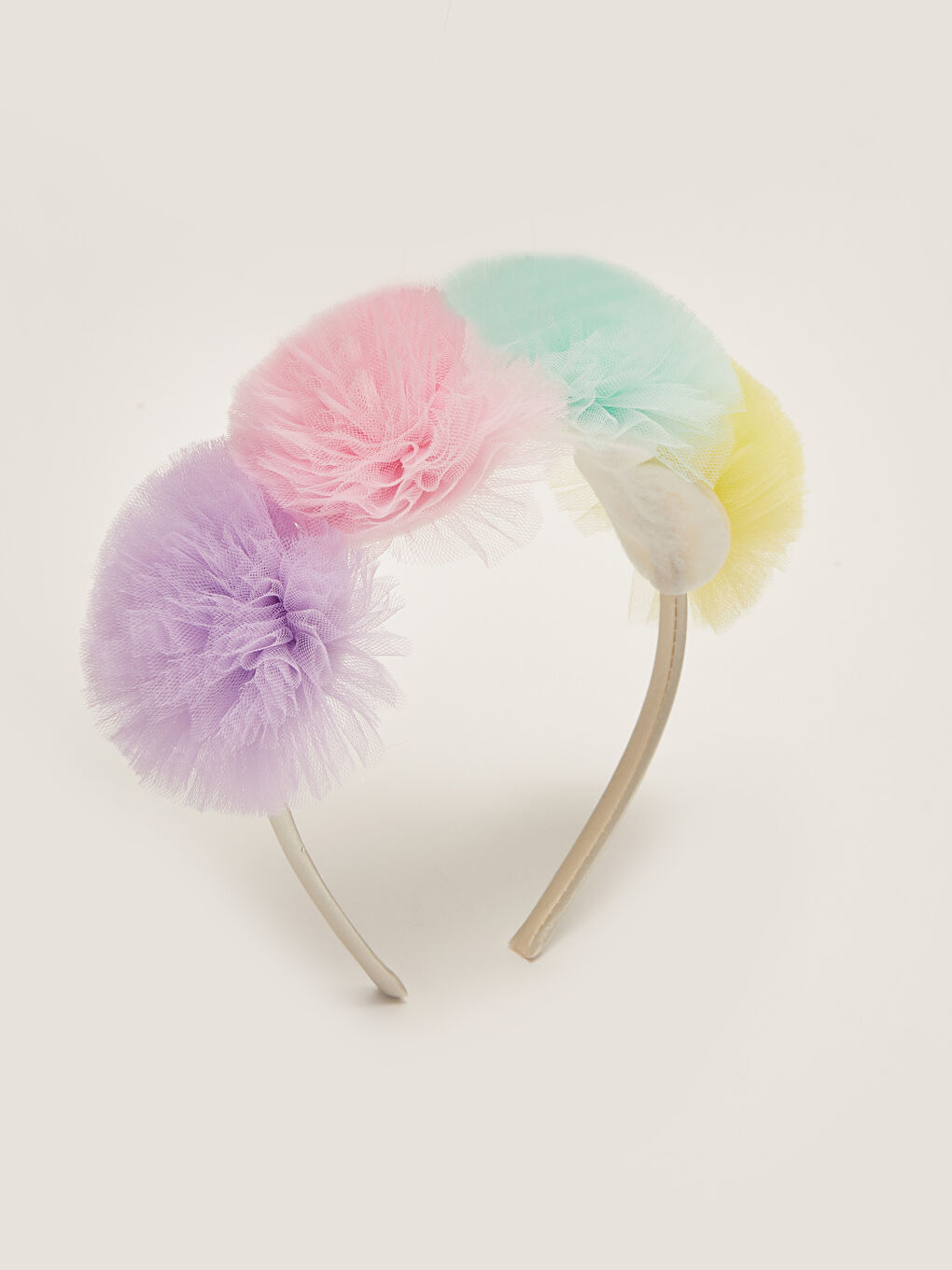 Karışık Tül Ponponlu Kız Çocuk Taç-2