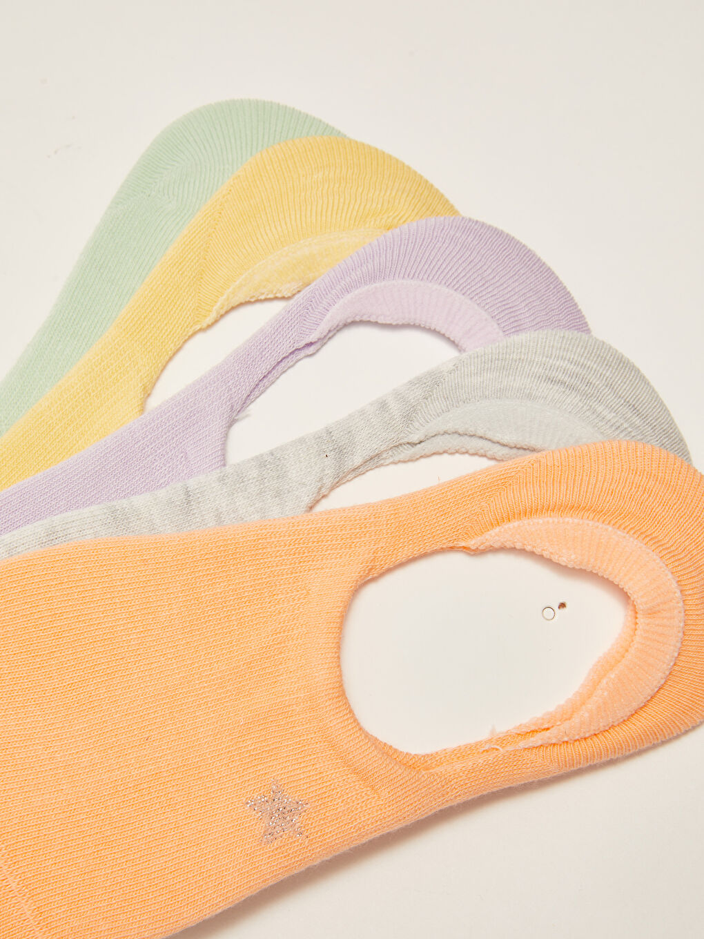 جوارب غير مرئية منقوشة للبنات - عبوة من ٥ قطع-2