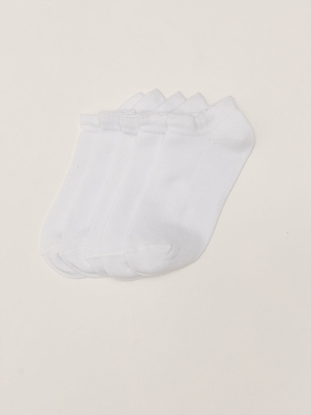 Beyaz Basic Erkek Çocuk Patik Çorap 5'li