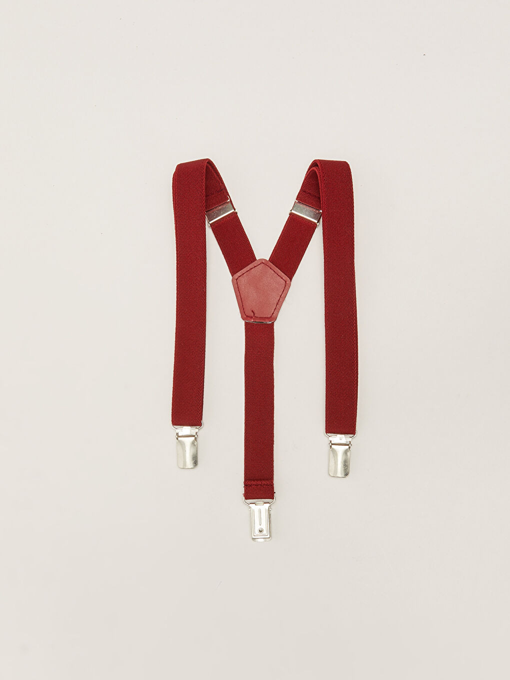 Kırmızı Düz Erkek Çocuk Pantolon Askısı-1