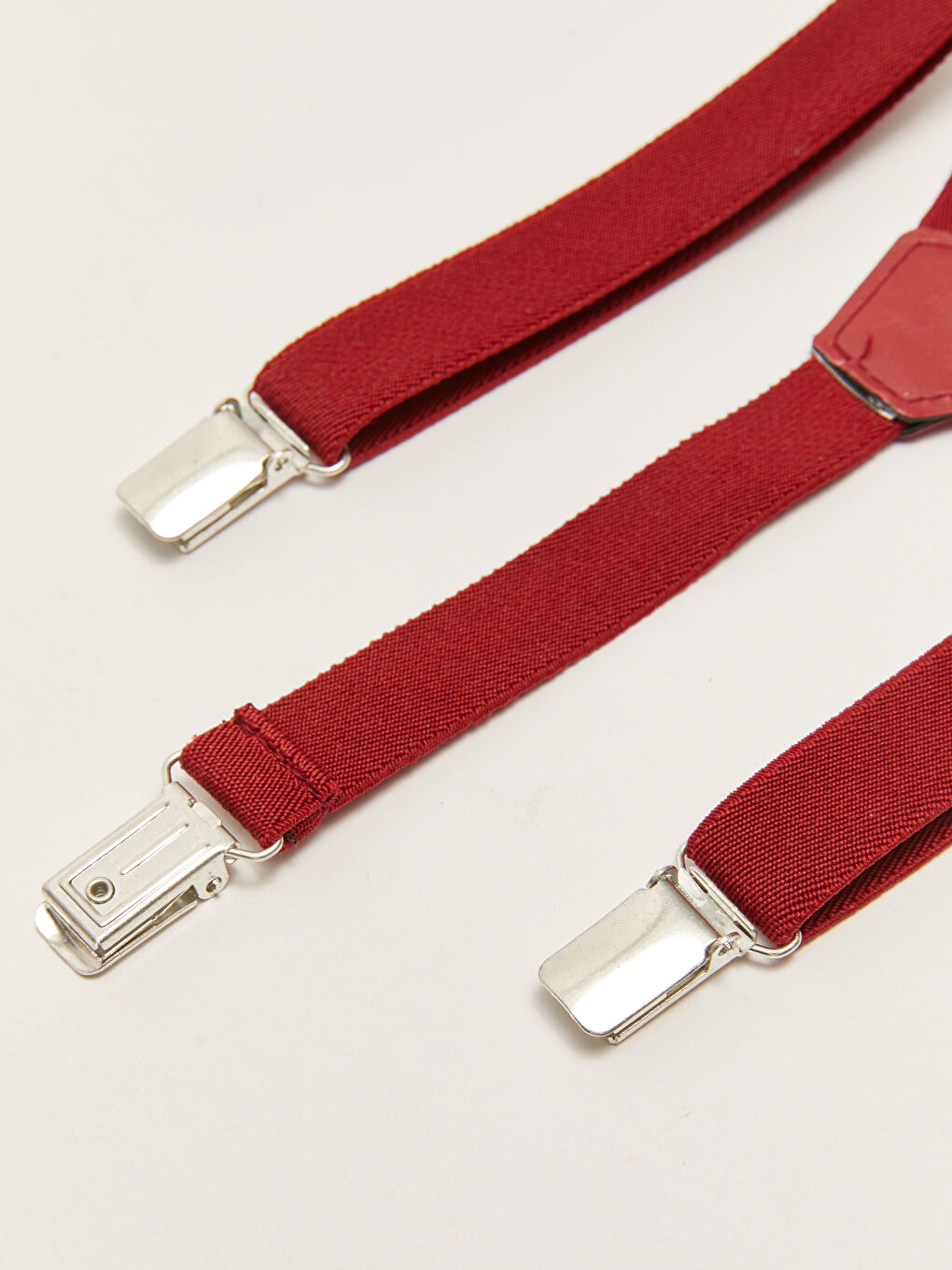 Kırmızı Düz Erkek Çocuk Pantolon Askısı-2