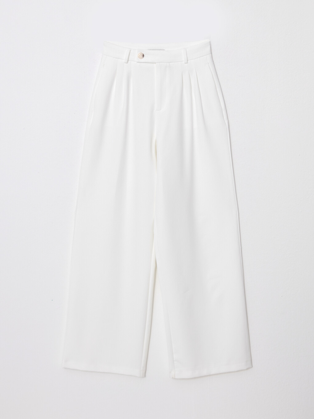 Regular Fit Plain Crepe Women's Trousers-5