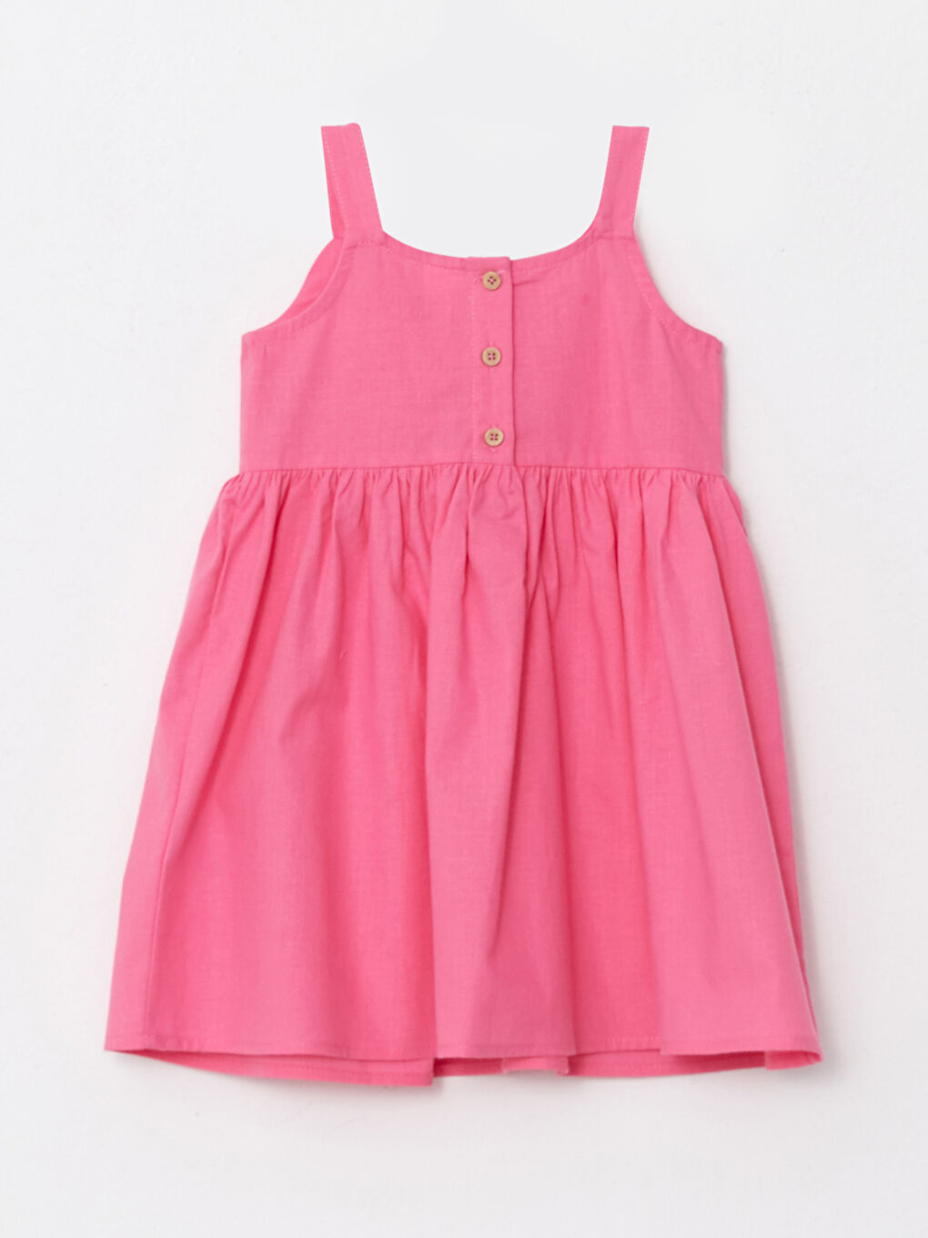 LCW baby Square Neck Strapless Basic Cotton Baby Girl Dress -S2KM82Z1-GEV