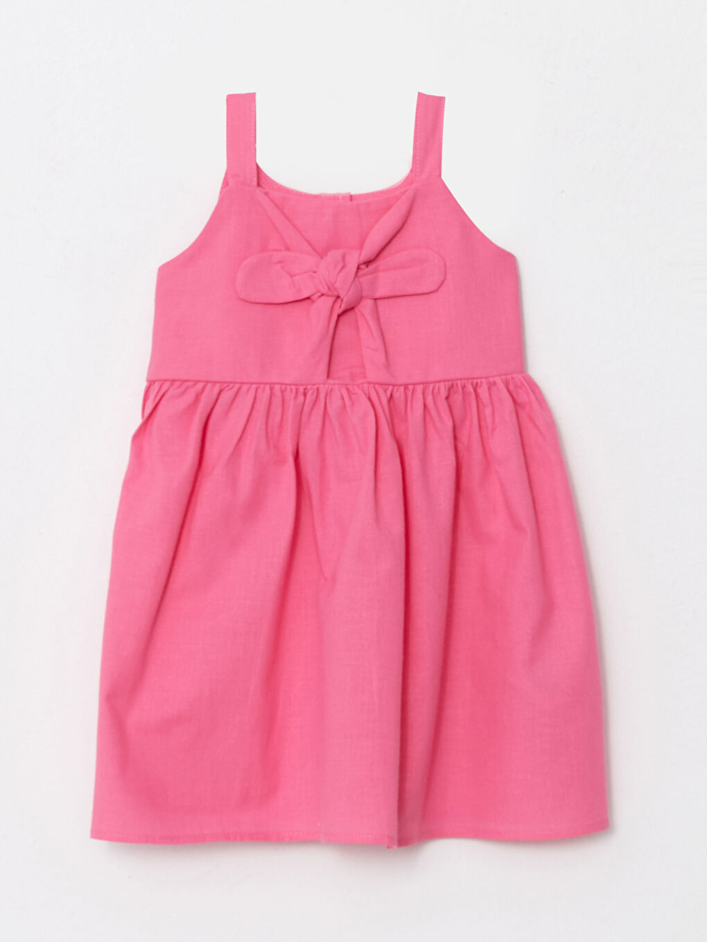 LCW baby Square Neck Strapless Basic Cotton Baby Girl Dress -S2KM82Z1-GEV