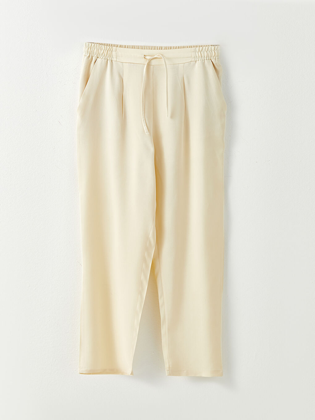 LCW Vision Damen Elastische Taille Standard Passform Schlichte Hosen -S2KM91Z8-FTZ