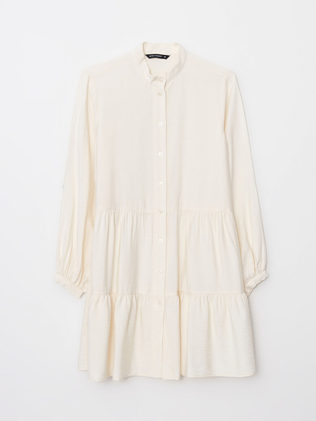 Funnel Neck Plain Long Sleeve Women's Tunic-4