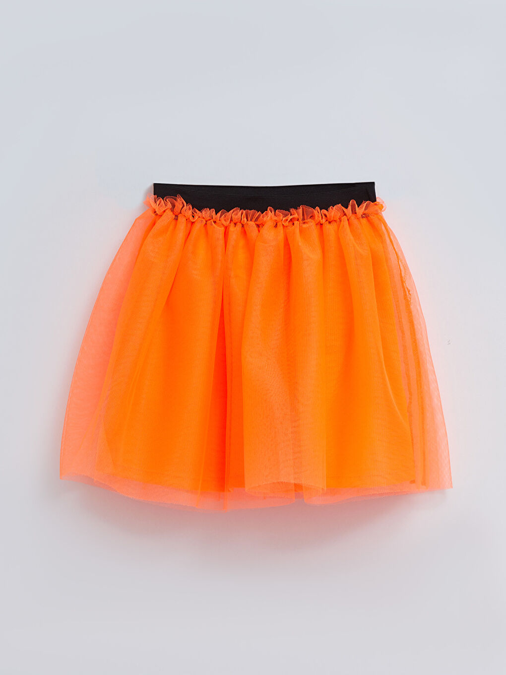 Turuncu Beli Lastikli Kız Çocuk Tütü Etek