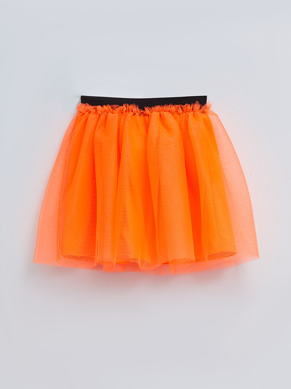 Turuncu Beli Lastikli Kız Çocuk Tütü Etek-1