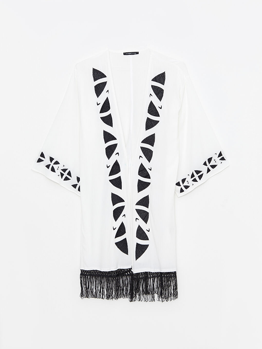 Shawl Collar Embroidered Viscose Women's Kimono -S2KN02Z8-S23