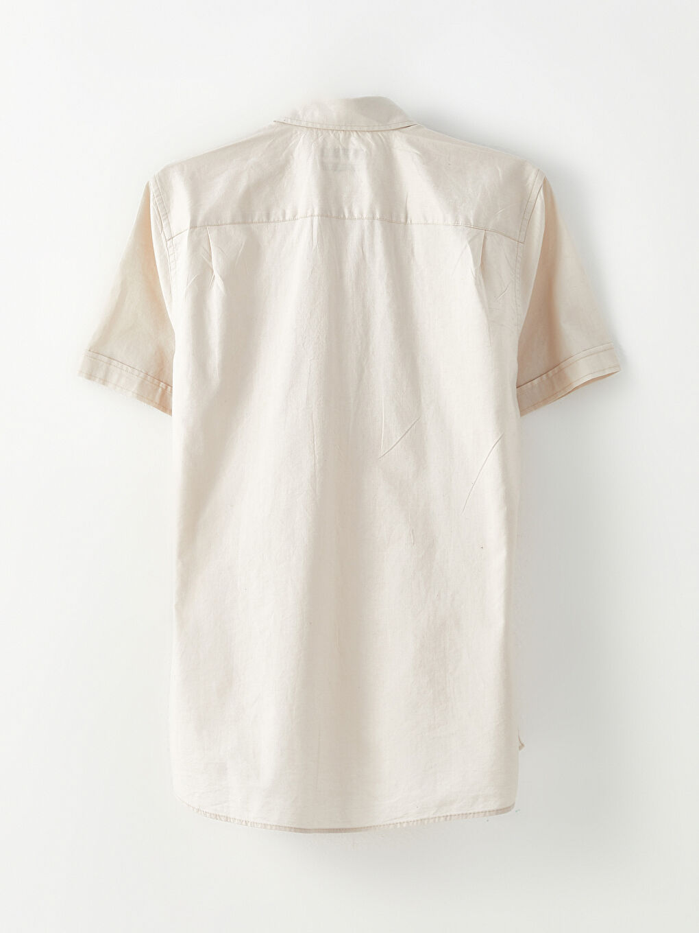 Regular Fit Short Sleeve Poplin Men's Shirt-6