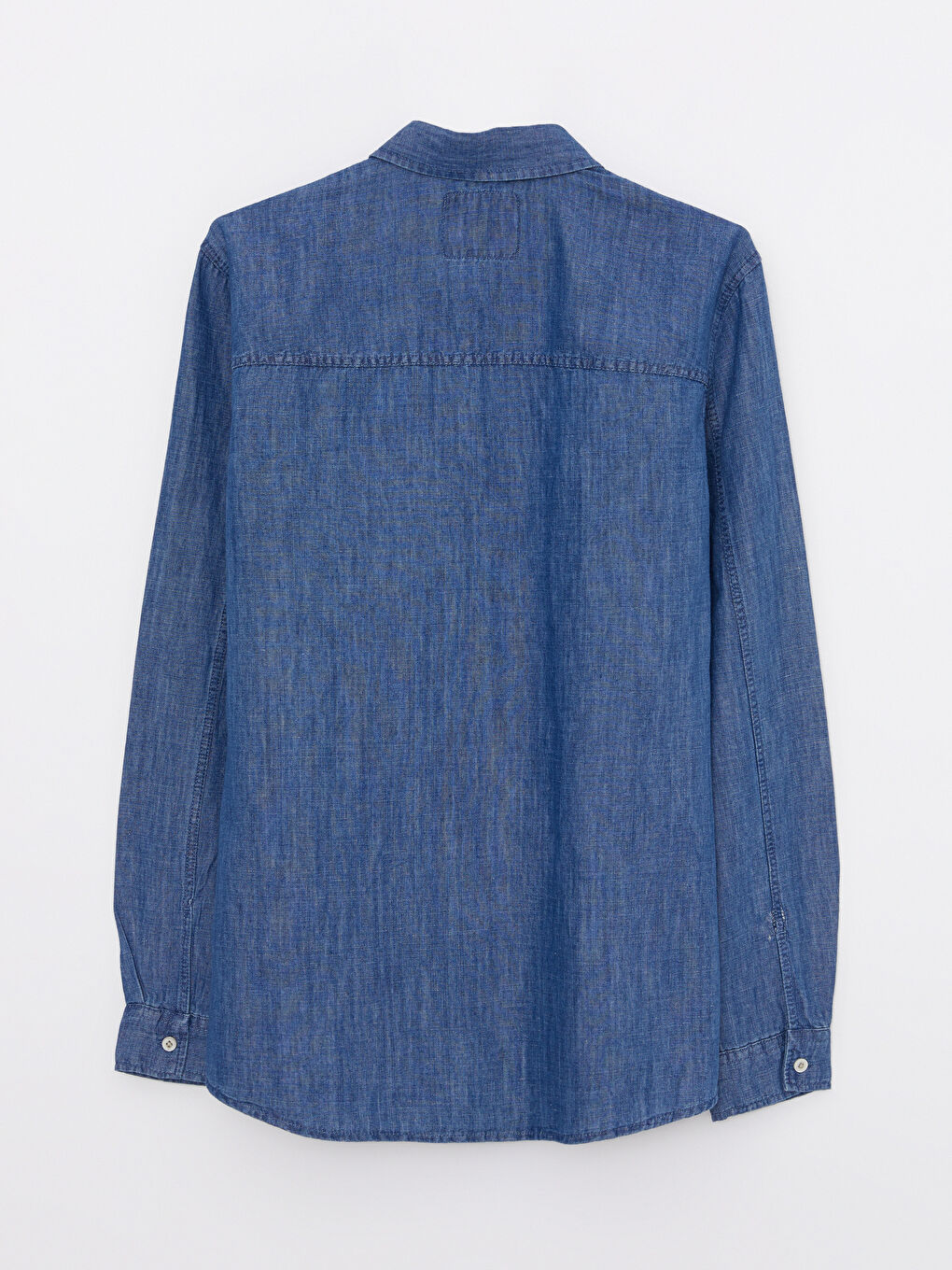 قميص جينز رجالي بأكمام طويلة وقصة عادية-6