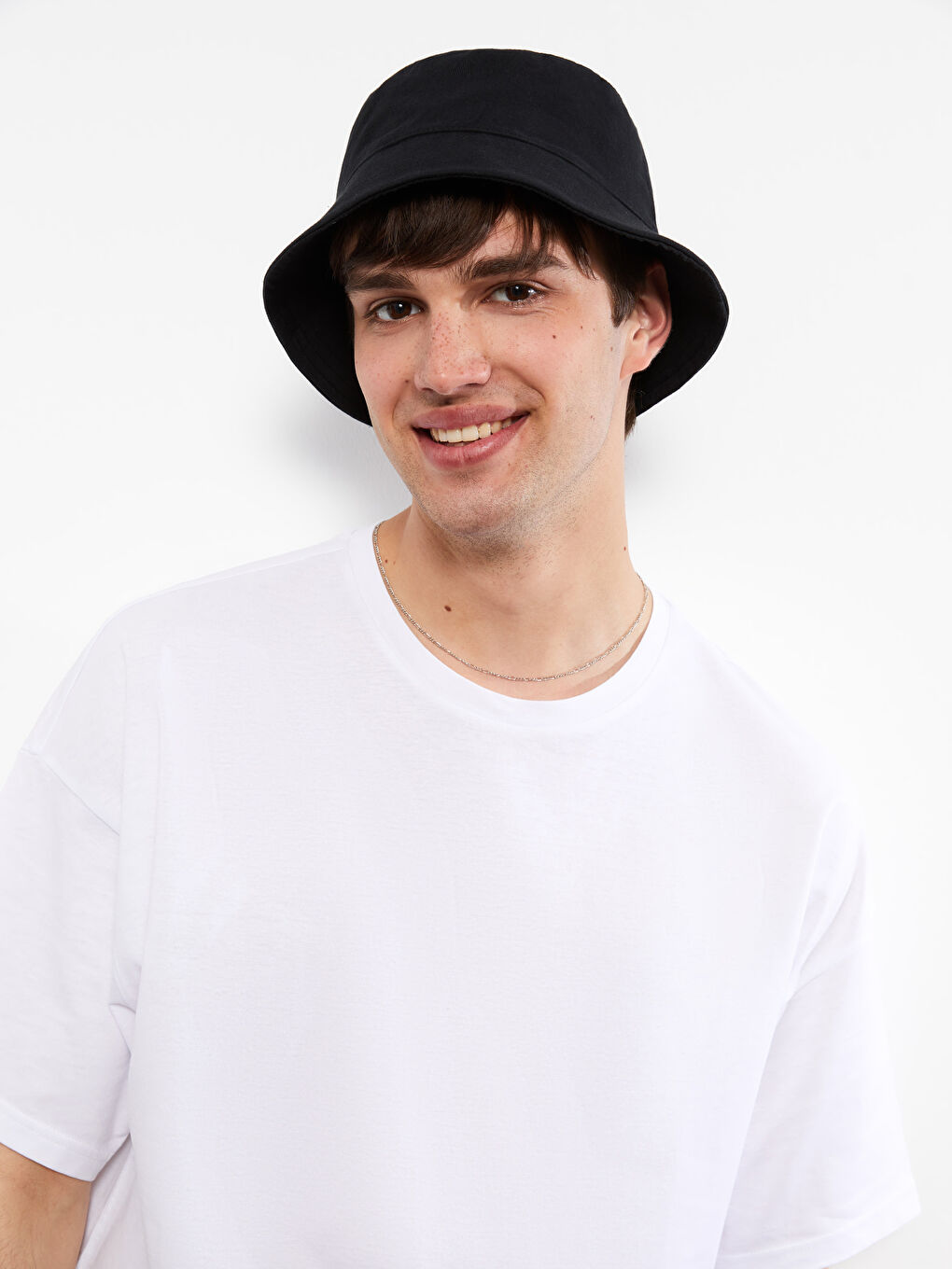 Панама мужская однотонная из хлопка-1