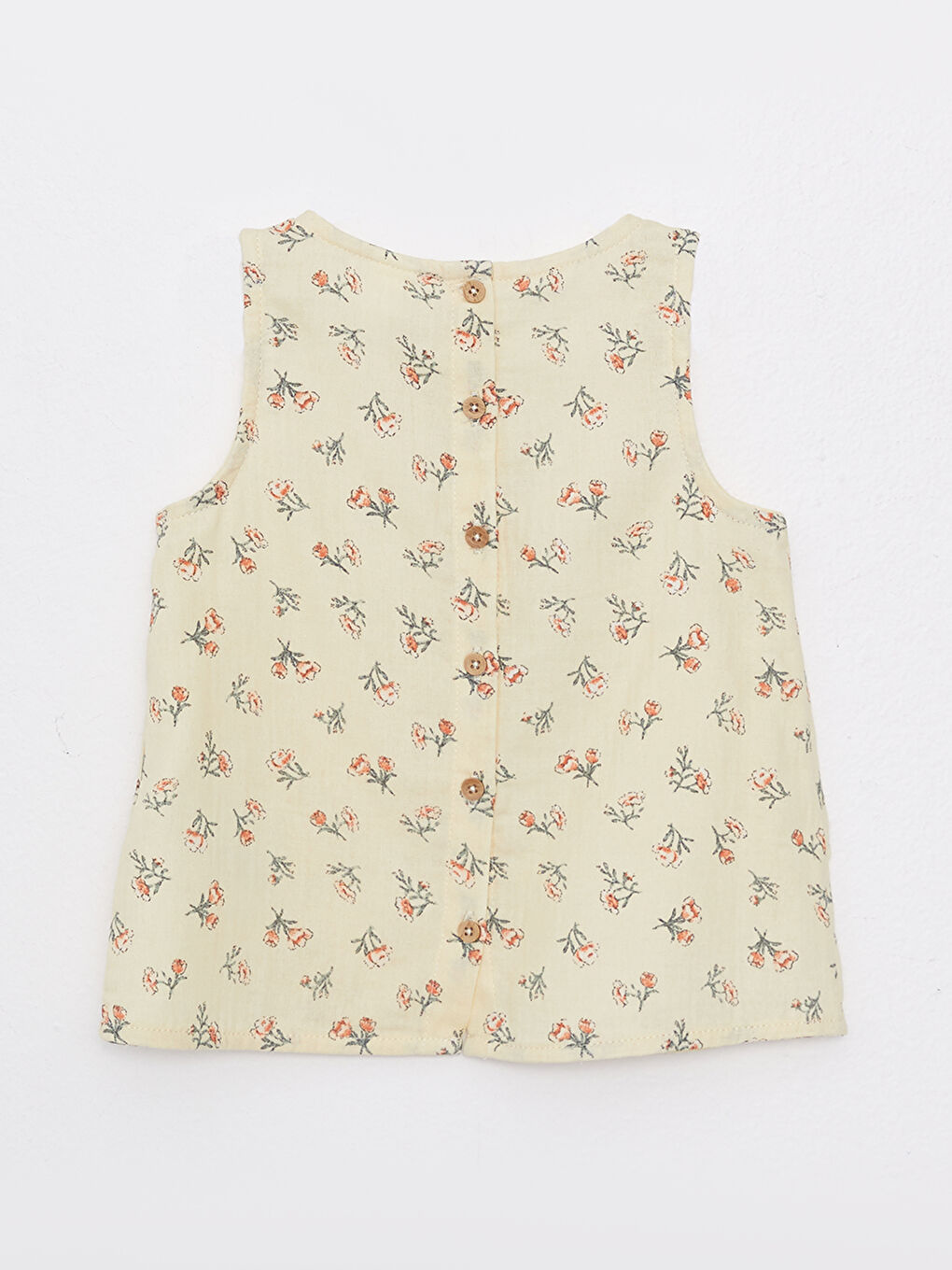 Blouse Bébé Fille Imprimée en Coton à Col Rond-1