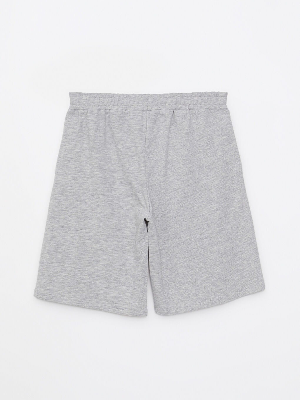 Gri Beli Lastikli Düz Cep Detaylı Hamile Şort-7