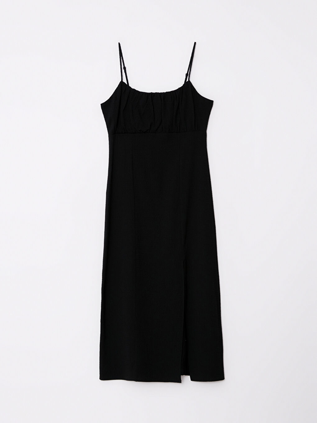 U Neck Plain Strappy Women's Dress-5