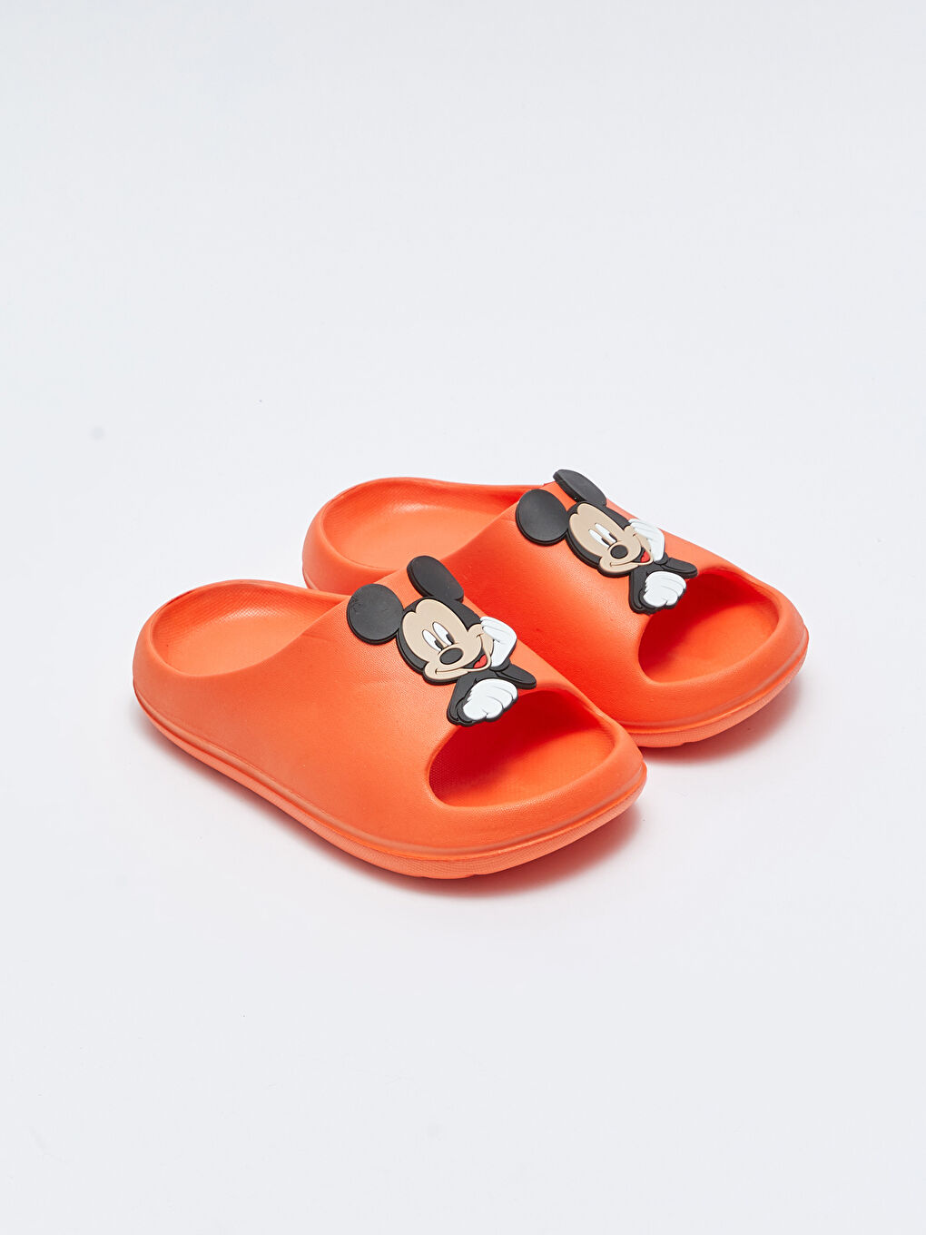 Turuncu Mickey Mouse Lisanslı Tek Bantlı Erkek Çocuk Terlik