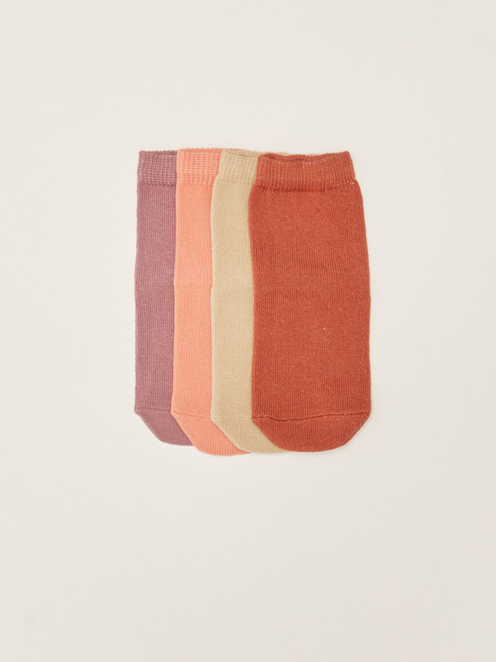 Turuncu Basic Kız Bebek Soket Çorap 4'lü
