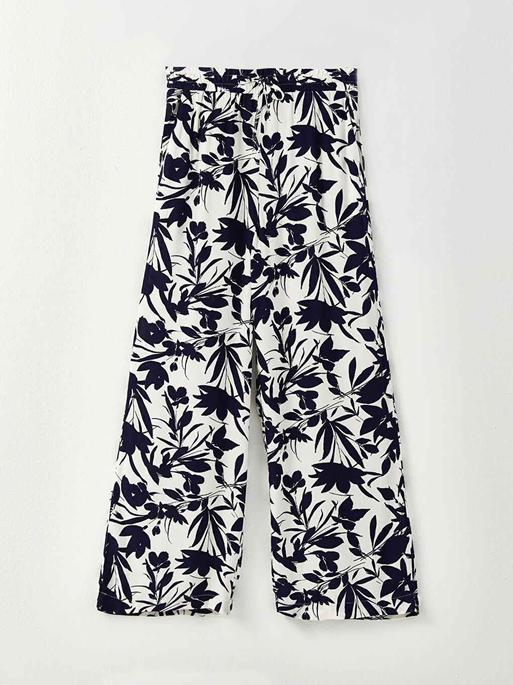 Elasticated Waist Patterned Women's Trousers-5