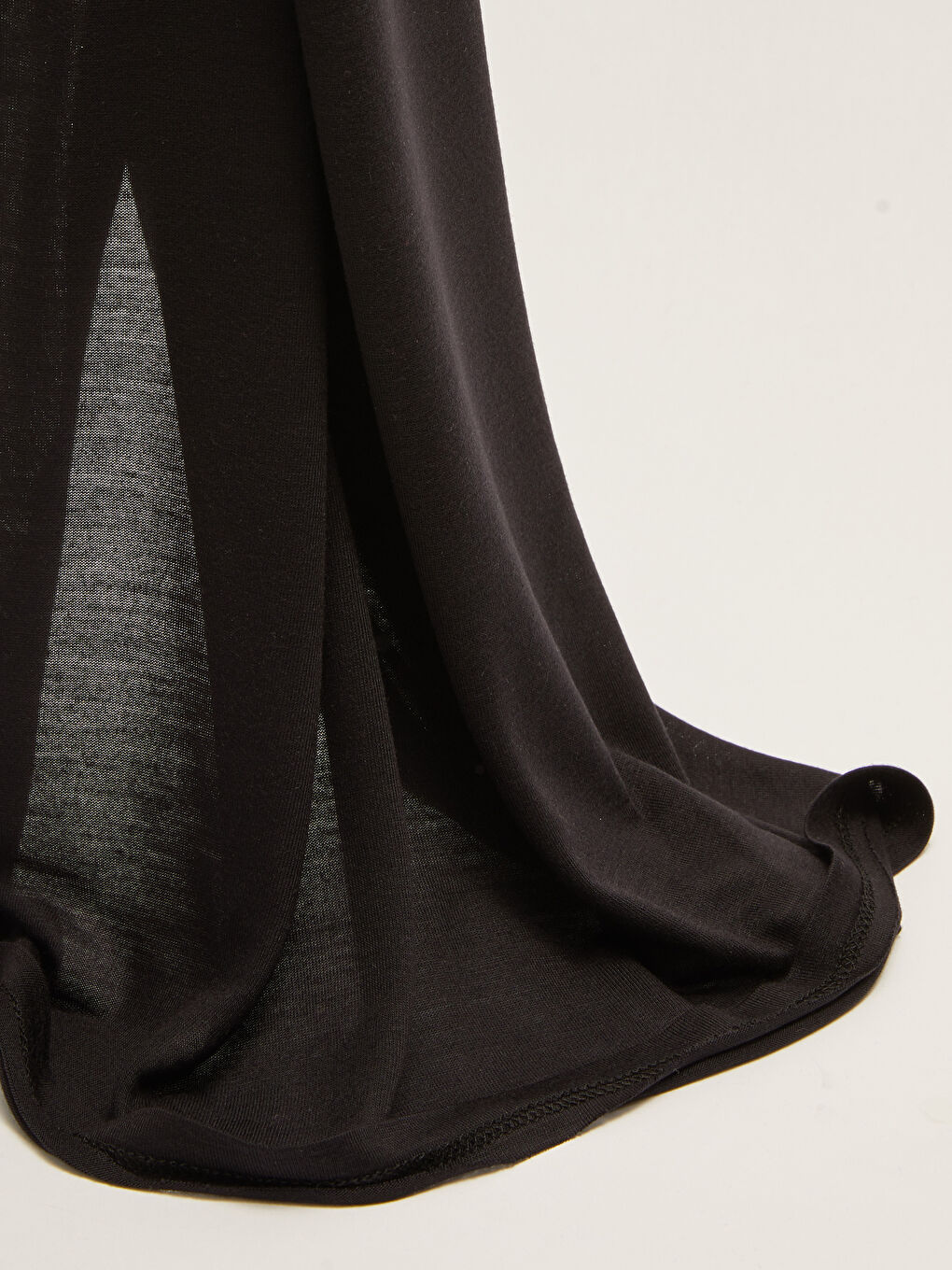 Siyah Kadın Düz Penye Şal-4