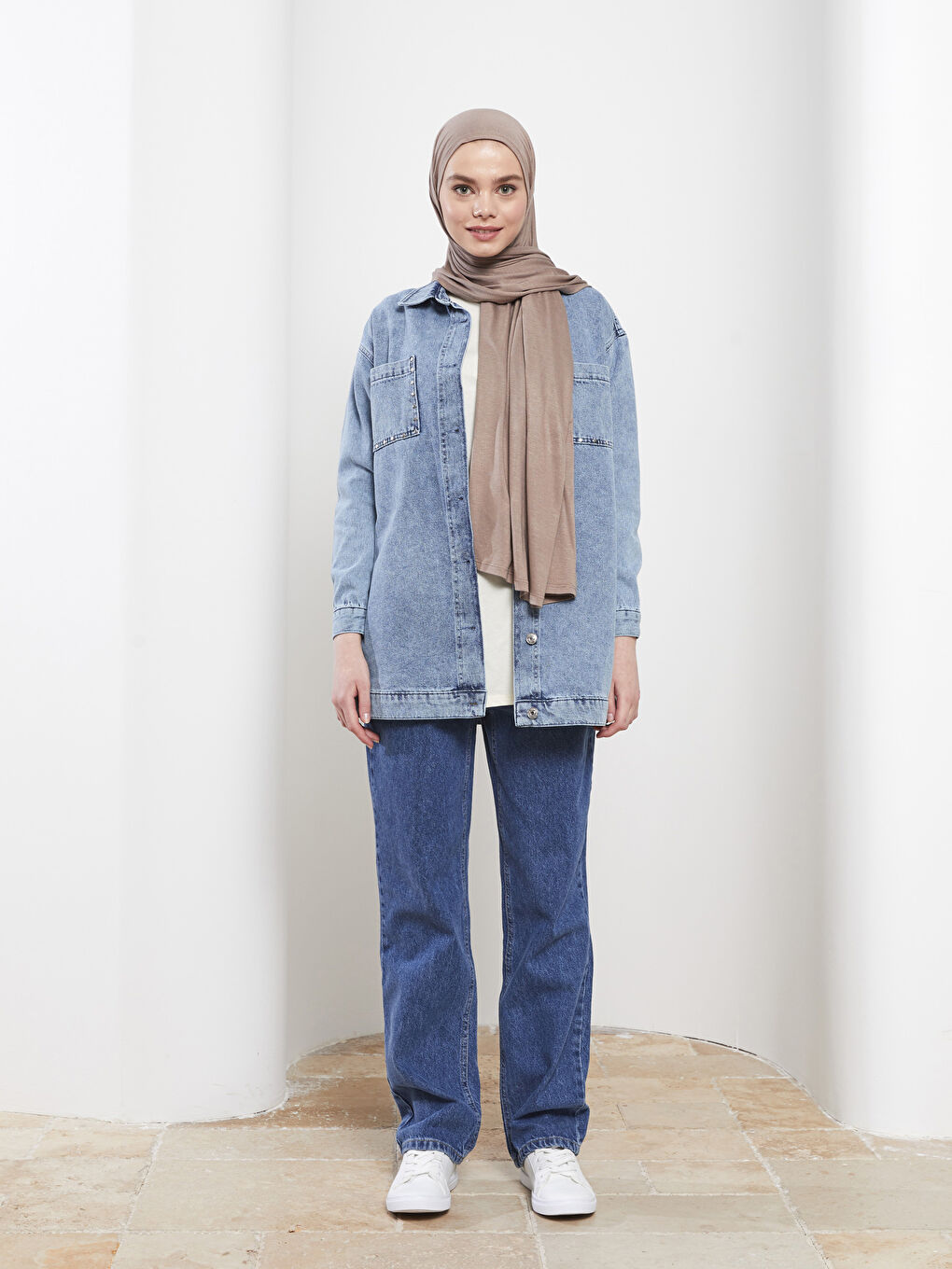 Women's Plain Combed Cotton Shawl-1