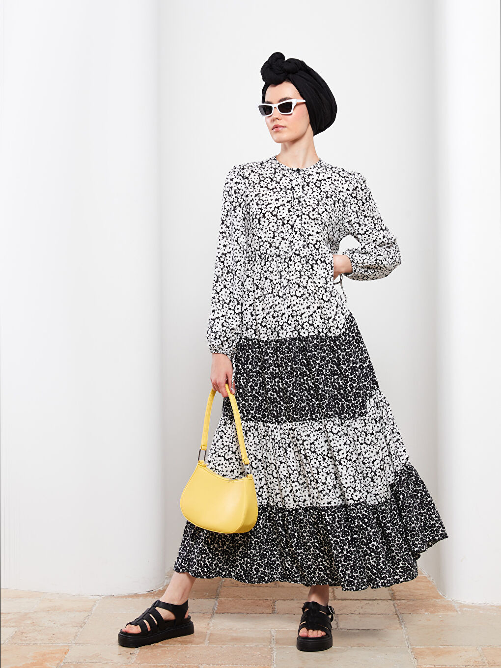 وشاح كريب للسيدات بتفاصيل شراشيب-2