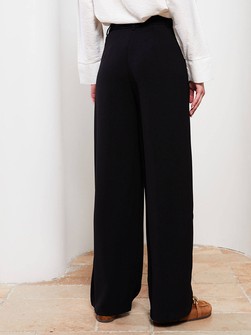 Брюки Женские Прямые С Карманами, Удобная Посадка-4