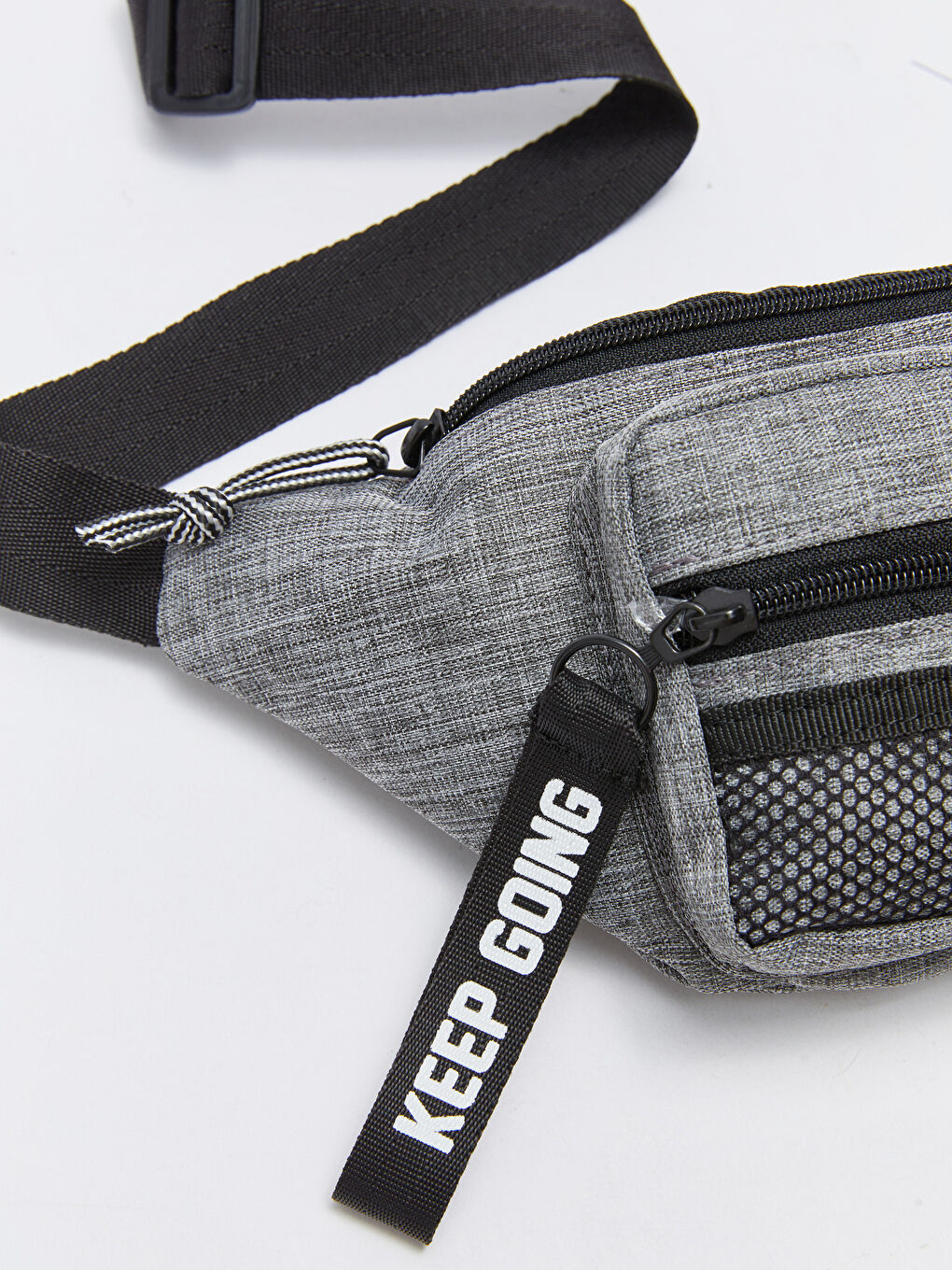 Gri File Detaylı Erkek Çocuk Bel Çantası-1