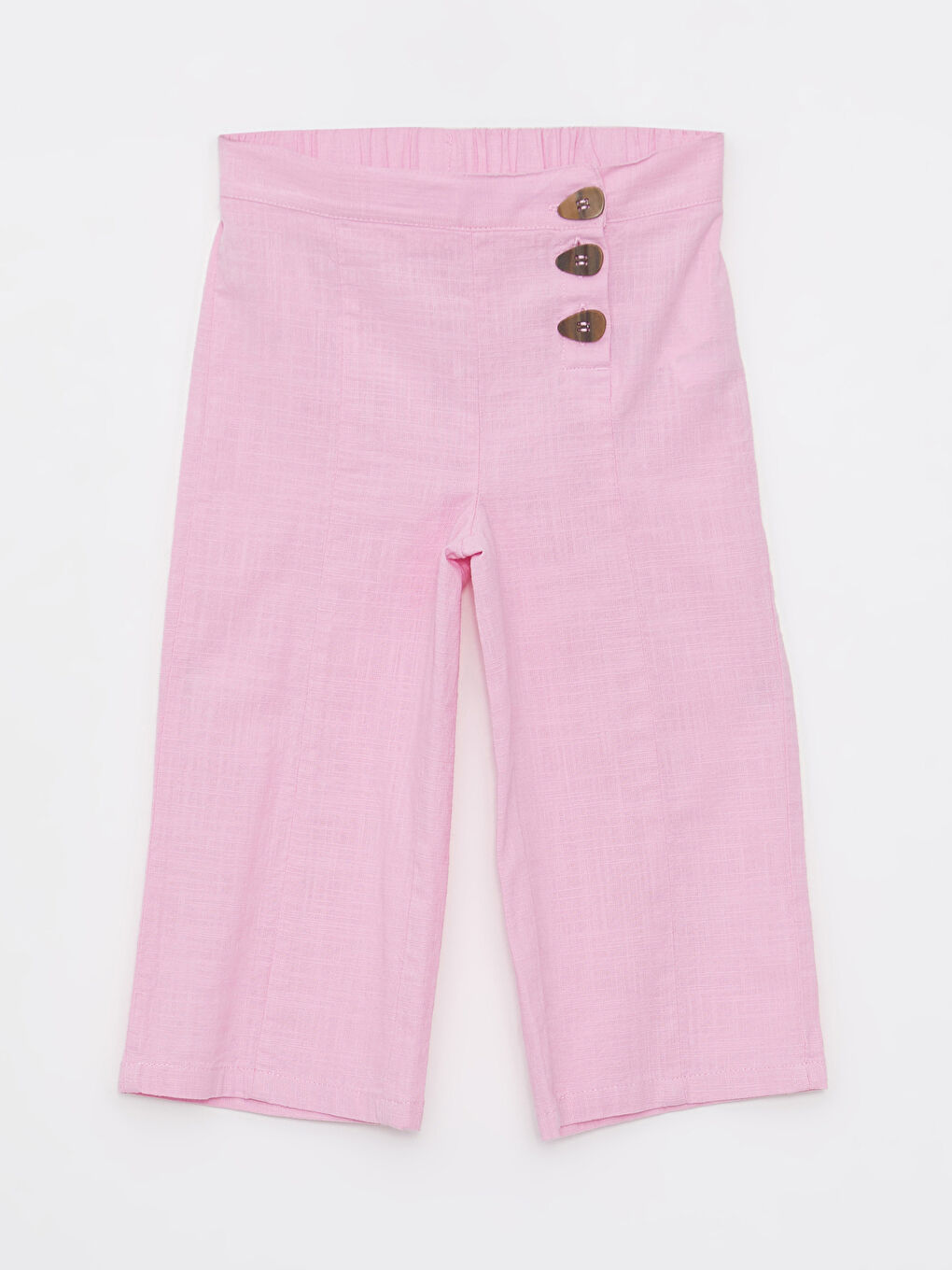 Basic Elastic Waist Baby Girl Loose Trousers