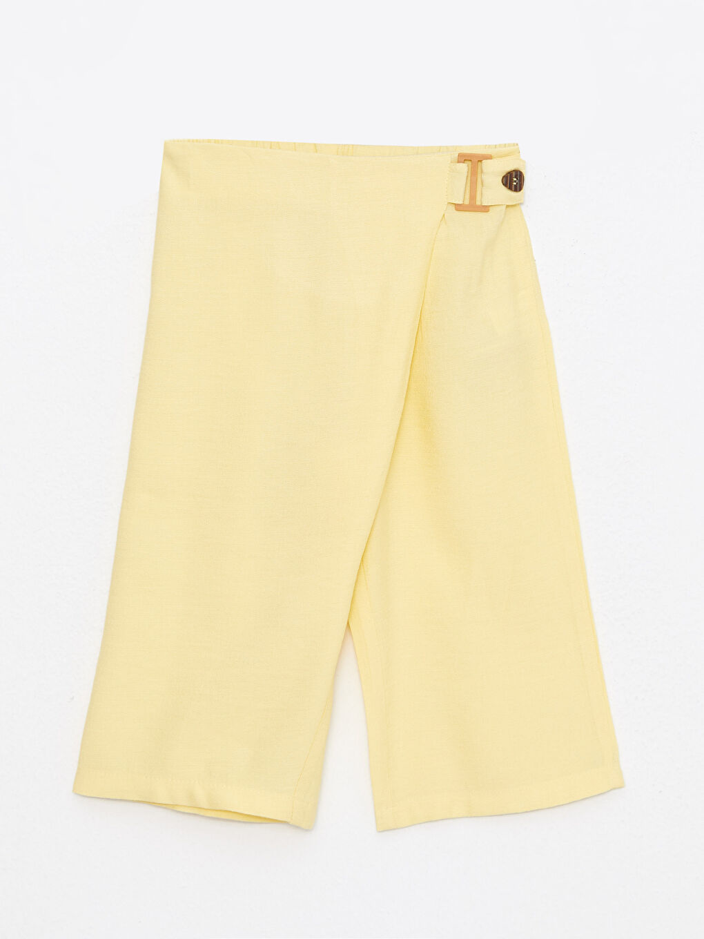 Sarı Beli Lastikli Basic Kız Bebek Pantolon