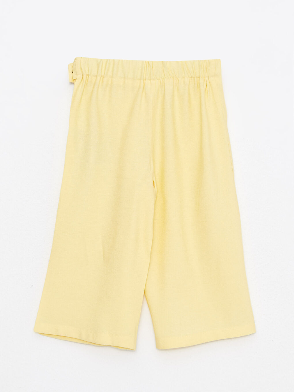 Sarı Beli Lastikli Basic Kız Bebek Pantolon-1