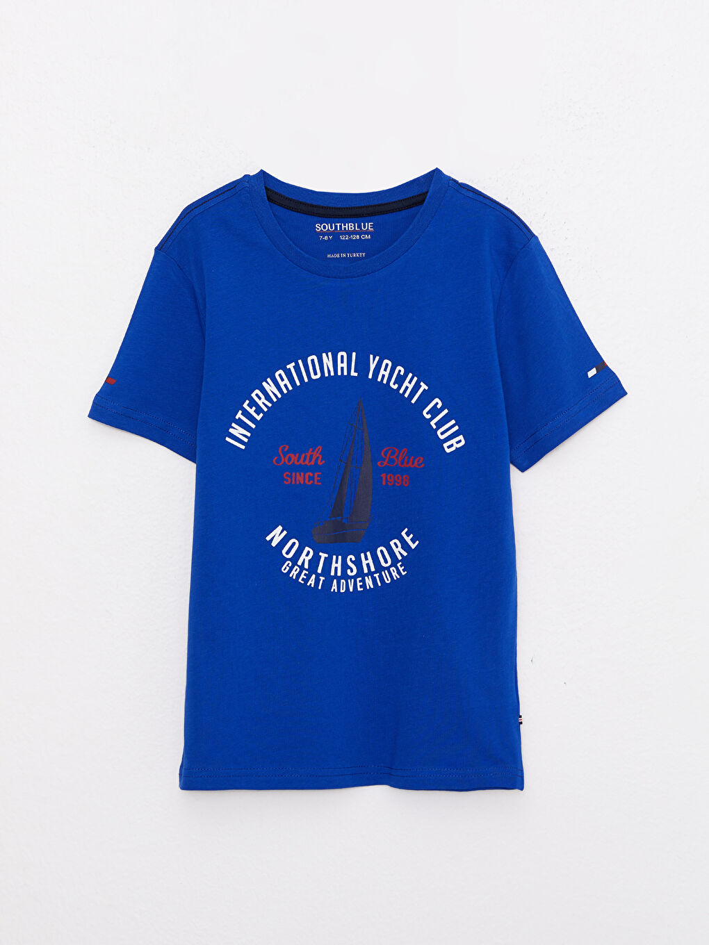 Crew Neck Printed Short Sleeve Cotton Boy T-shirt