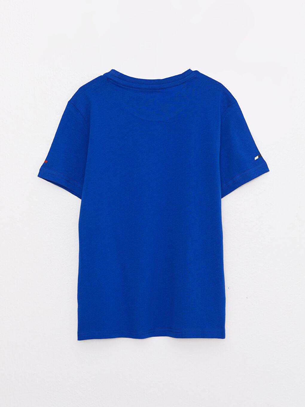 Crew Neck Printed Short Sleeve Cotton Boy T-shirt-1