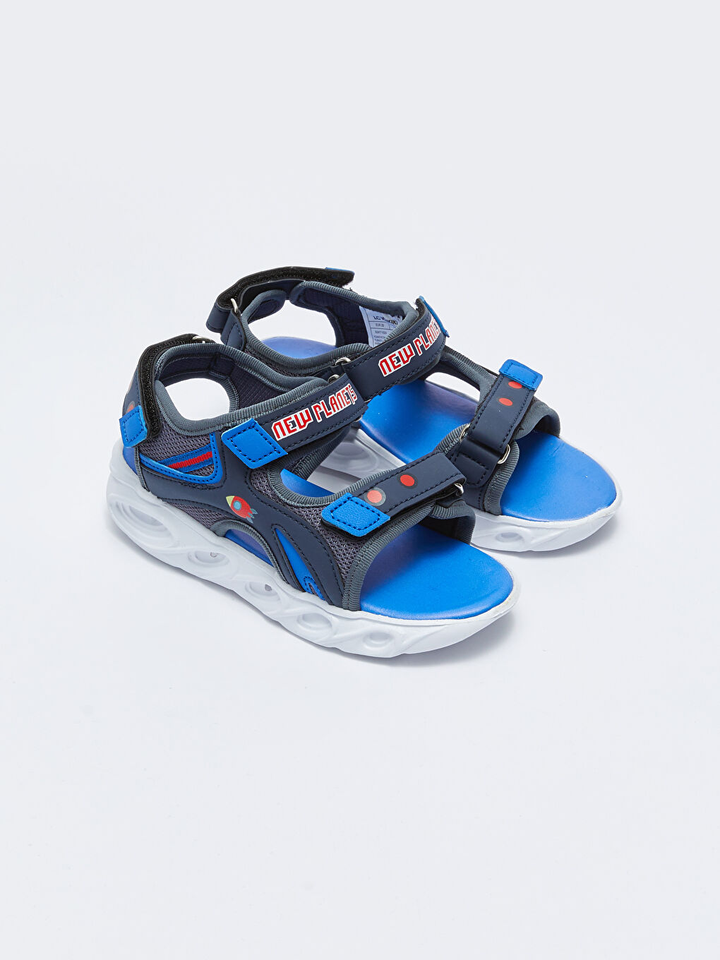LCW STEPS Lighted Hook and Loop Boy Sandals -S2KT15Z4-CRP