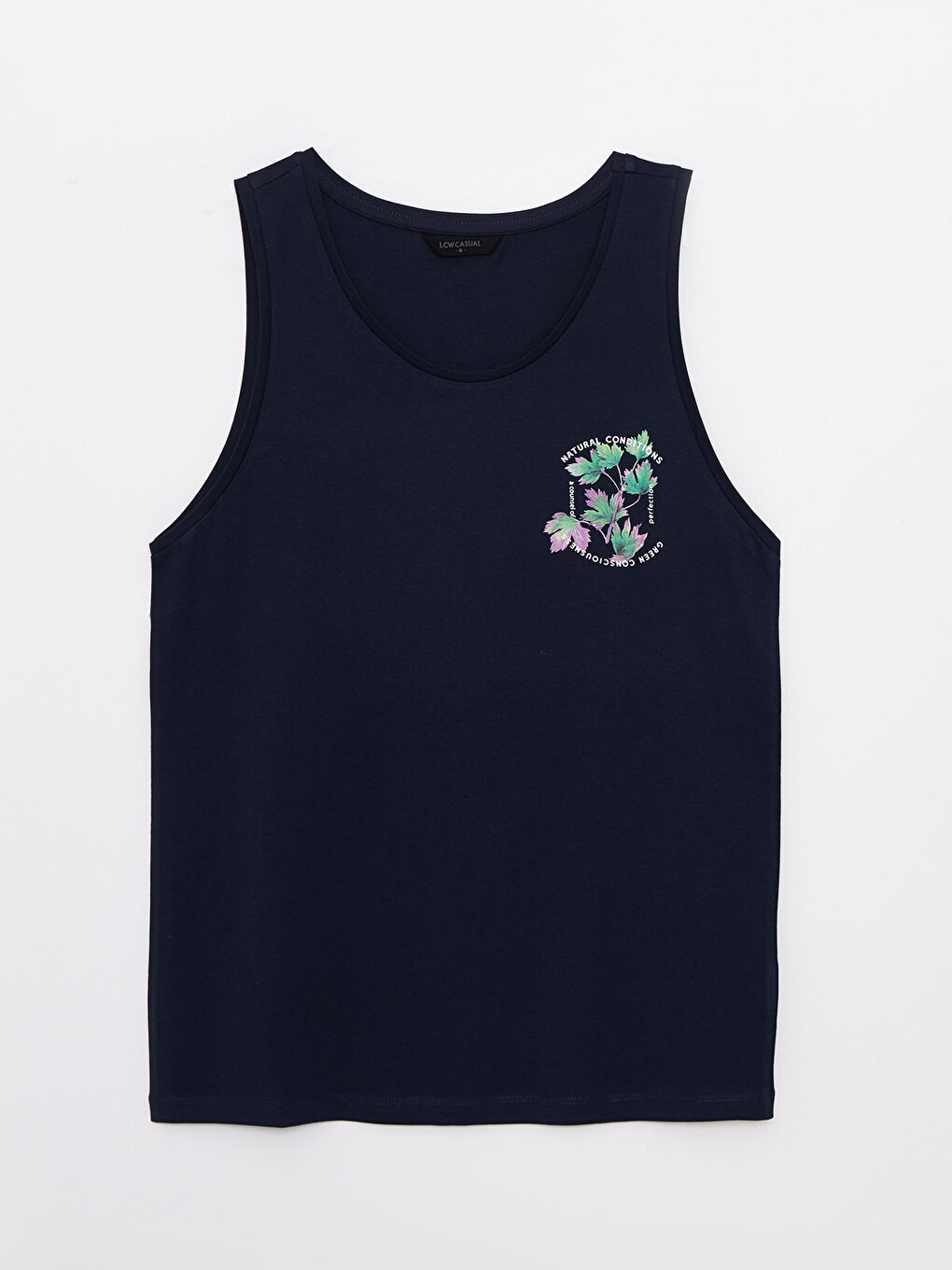 Майка без рукавов с круглым вырезом и принтом из джерси для мужчин-5