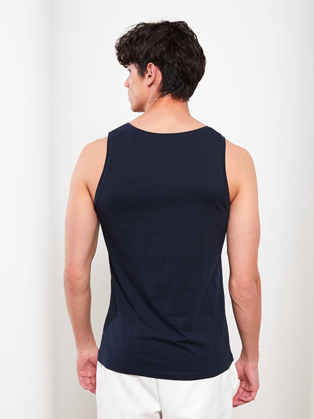 Майка без рукавов с круглым вырезом и принтом из джерси для мужчин-4