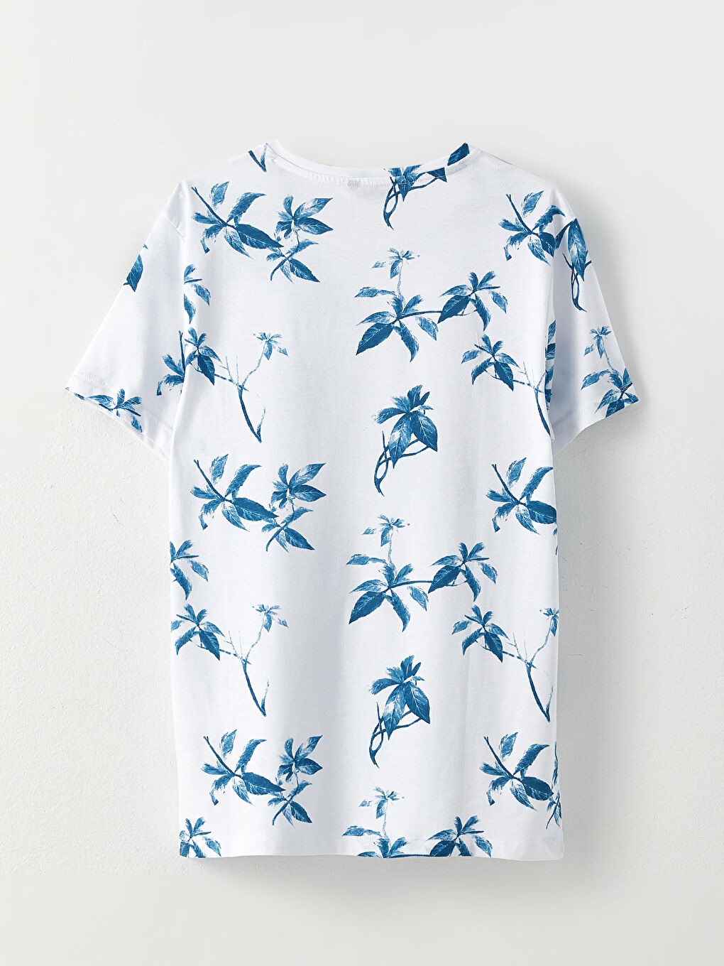 Crew Neck Short Sleeve Patterned Jersey Men's T-Shirt-6