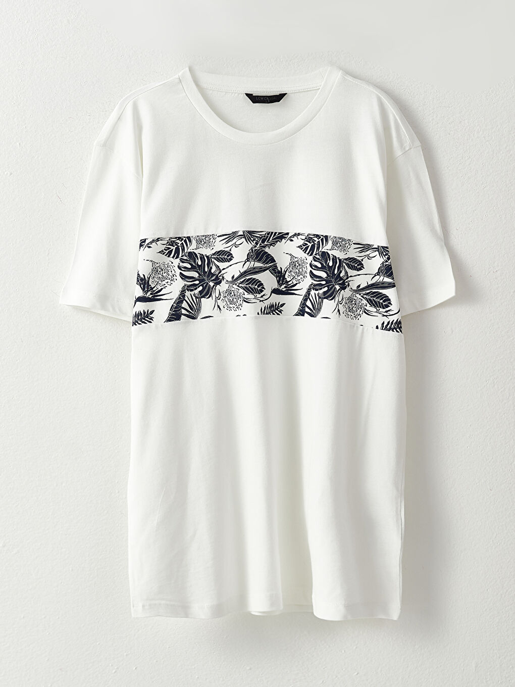 Футболка Мужская Джерси С Узором, Коротким Рукавом И Круглым Вырезом-5