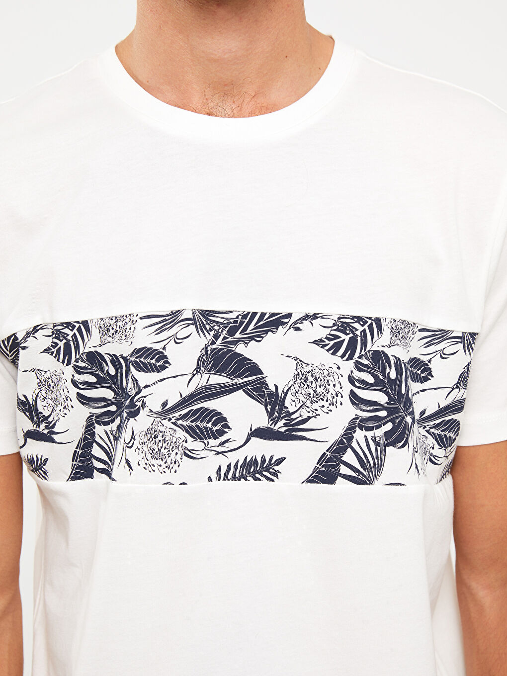 Футболка Мужская Джерси С Узором, Коротким Рукавом И Круглым Вырезом-3