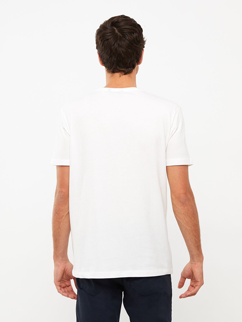 Футболка Мужская Джерси С Узором, Коротким Рукавом И Круглым Вырезом-4