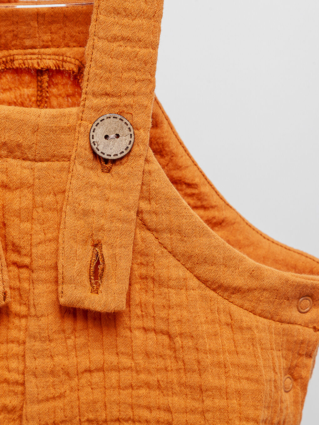 Turuncu Basic Erkek Bebek Müslin Salopet-1