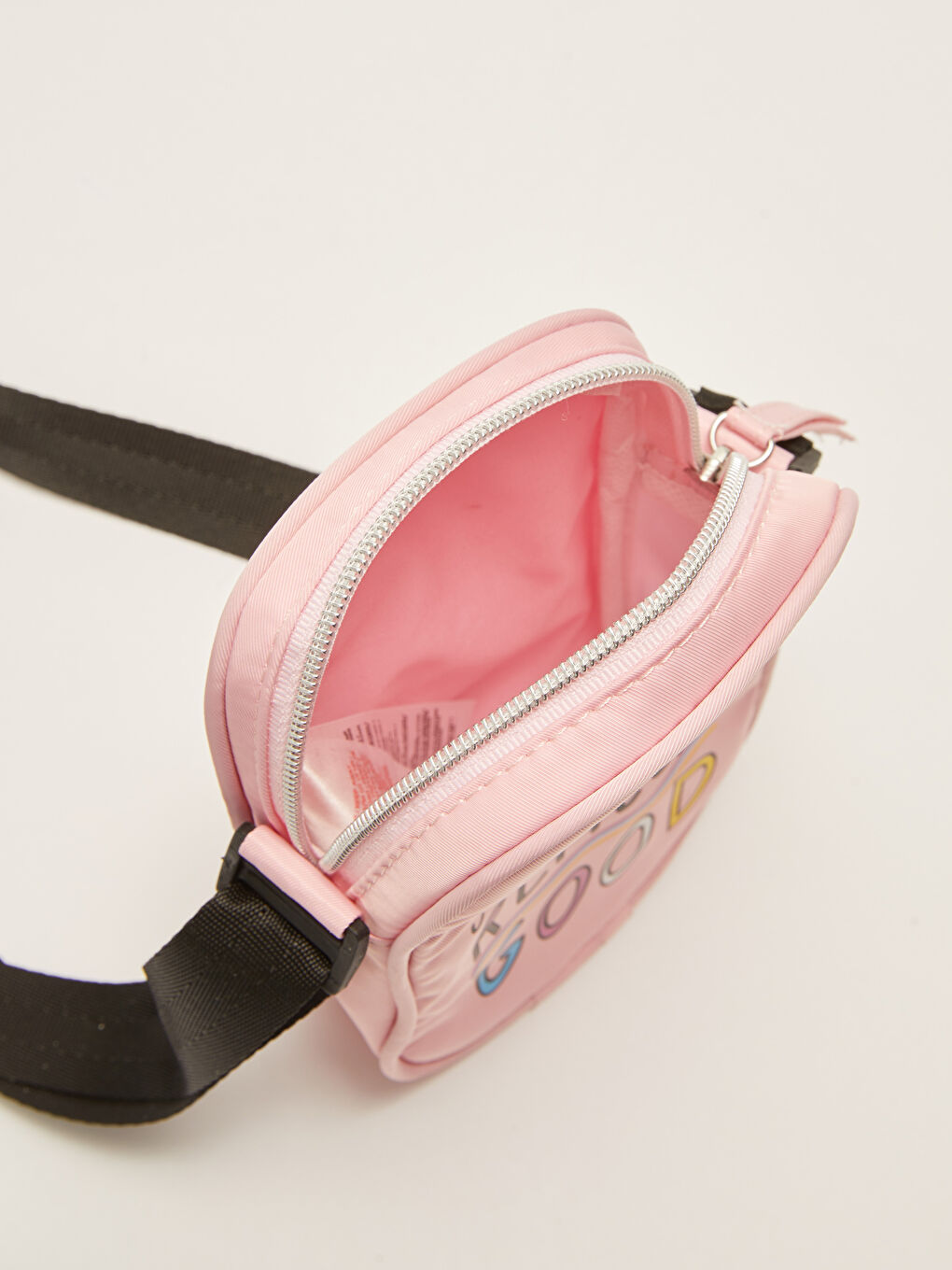 Pembe Ayarlanabilir Askılı Baskılı Kız Çocuk Telefon Çantası-2