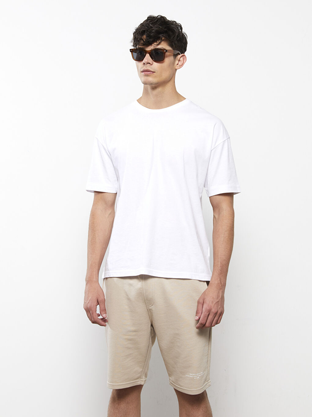 Regular Fit Men's Shorts with Elastic Waist-1