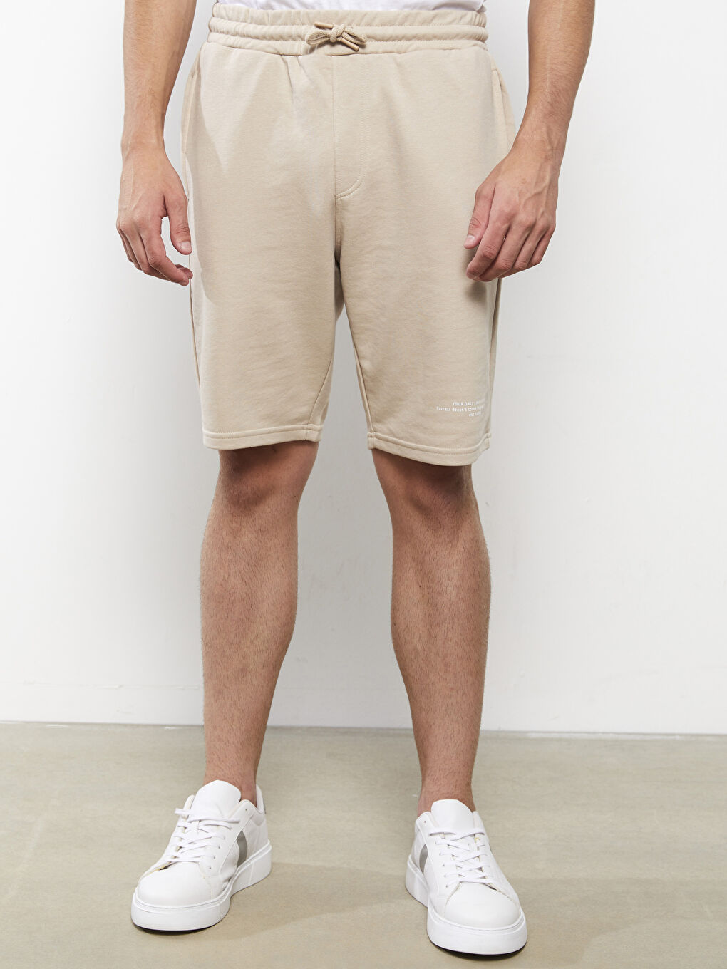 Regular Fit Men's Shorts with Elastic Waist-2