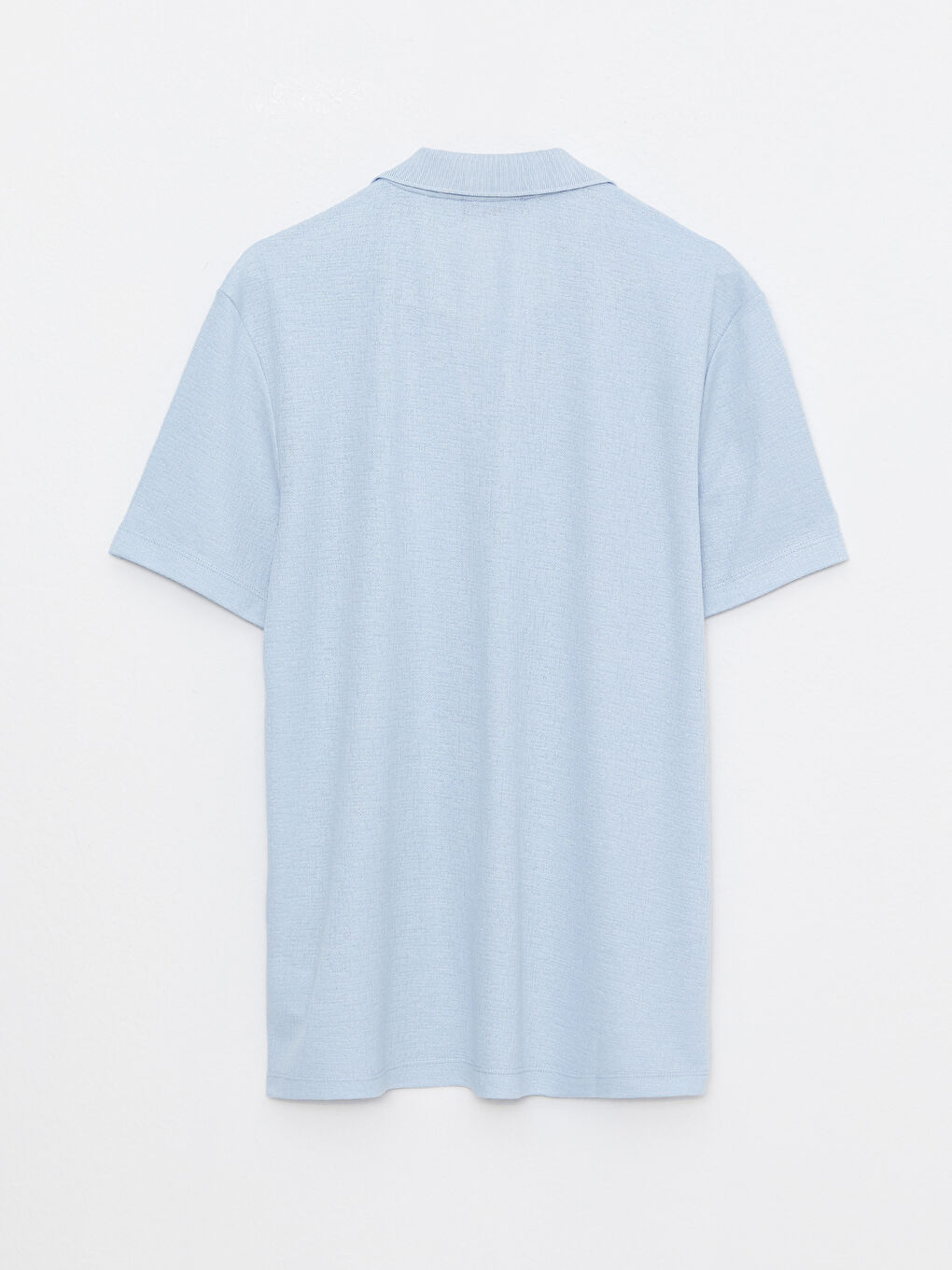 Mavi Polo Yaka Kısa Kollu Erkek Tişört-6