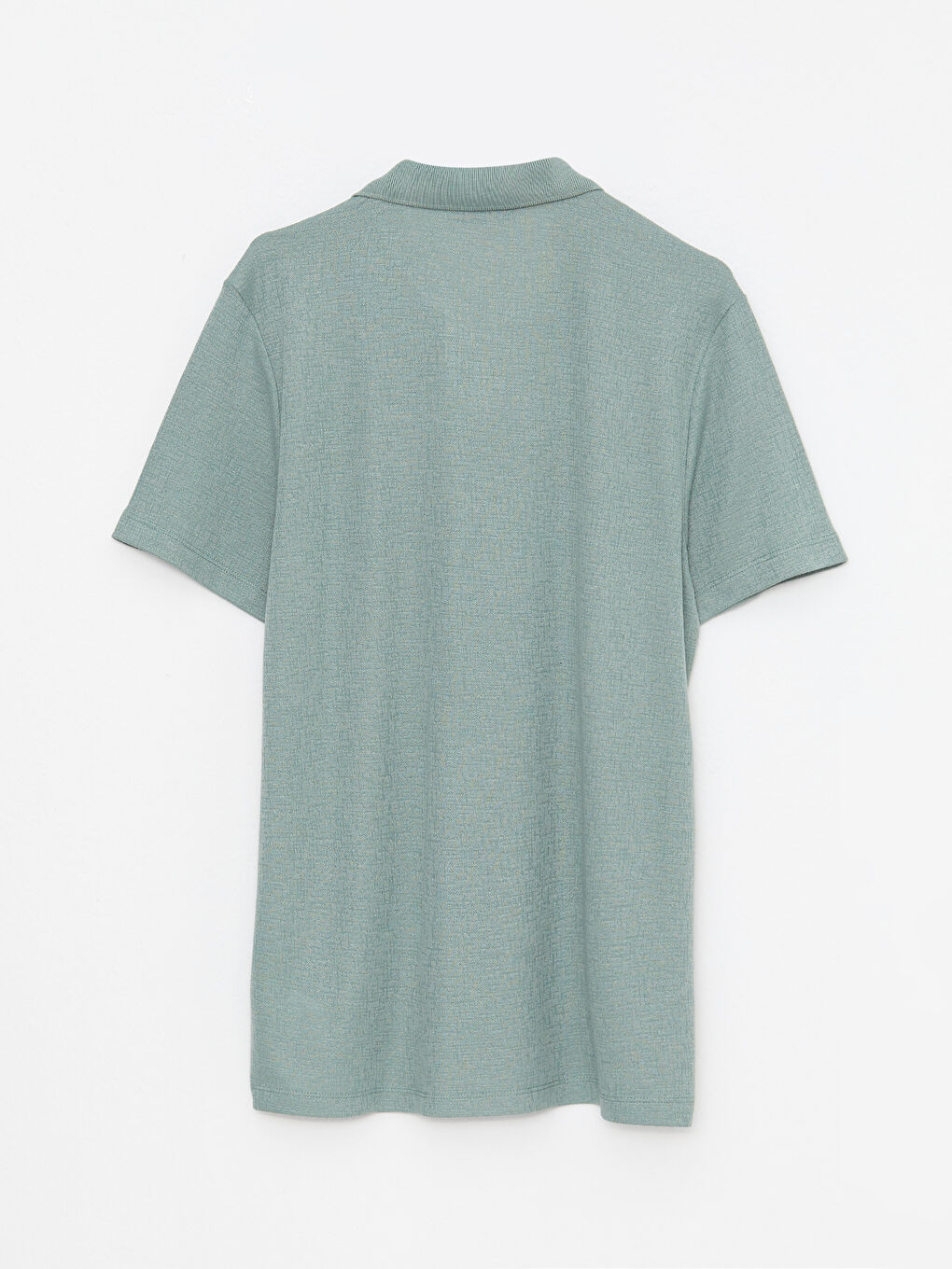 Yeşil Polo Yaka Kısa Kollu Erkek Tişört-6