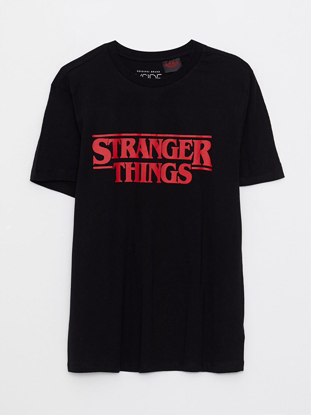 XSIDE Crew Neck Short Sleeve Stranger Things Printed Combed Men's