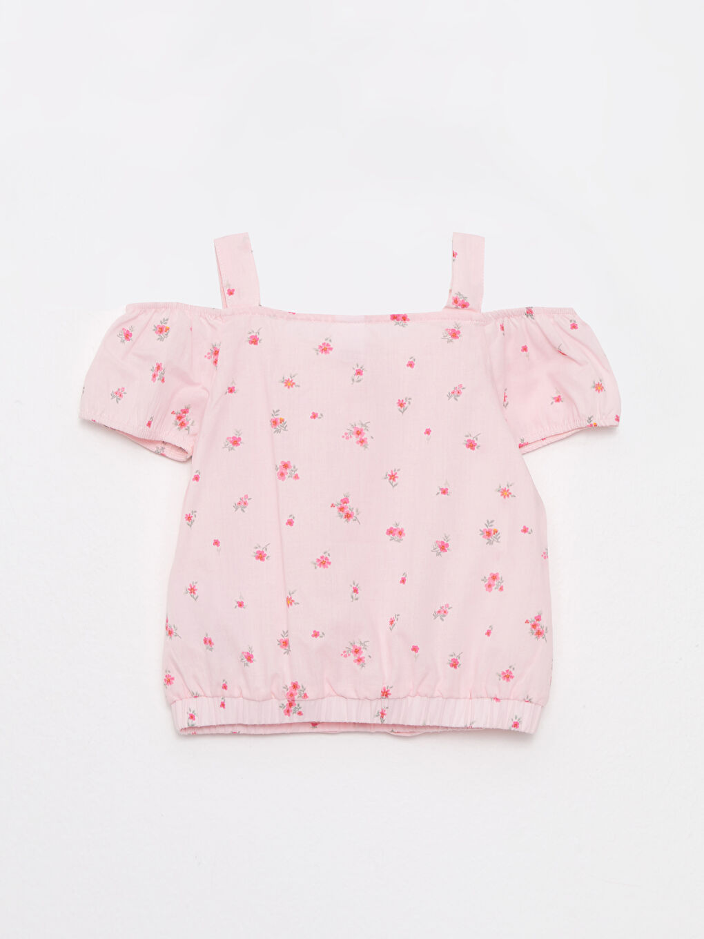 LCW baby Boat Neck Boat Collar Short Sleeve Printed Baby Girl Blouse -S2KV31Z1-LT4