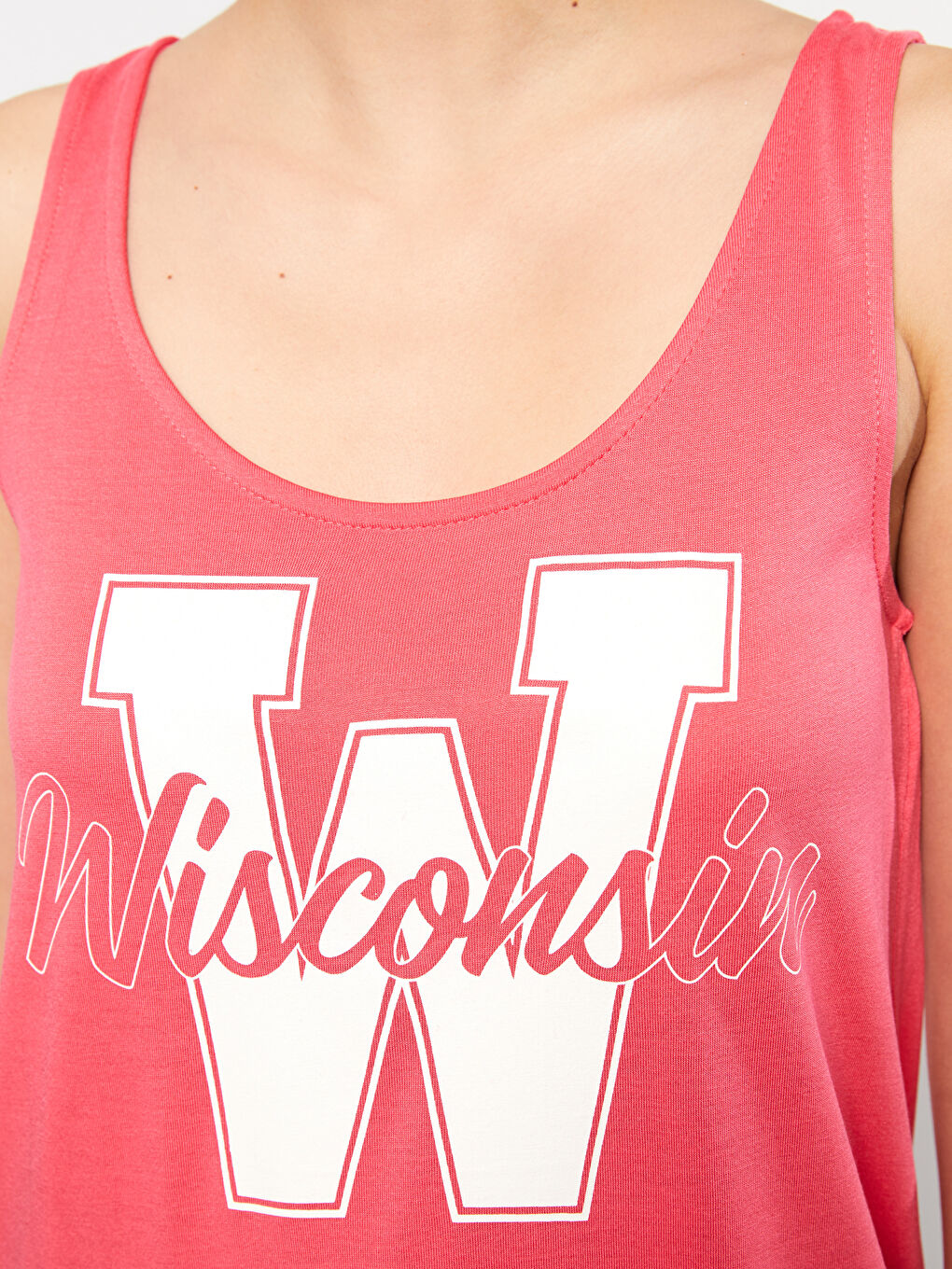 Débardeur Athlète Imprimé Viscose Encolure En U-4