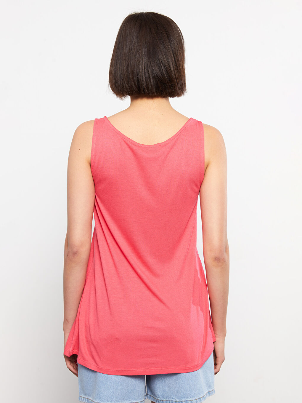 Débardeur Athlète Imprimé Viscose Encolure En U-5